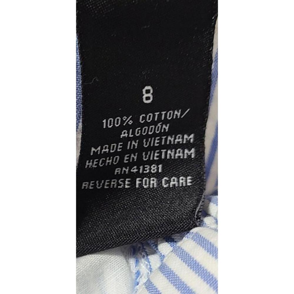 Polo Jeans Co Ralph Lauren Shorts Womens Sz 8 Medium Striped Seersucker Golf EUC - Picture 5 of 8